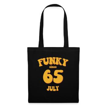Funky Birthday: July 1965 - Flower Power - Tote Bag - black - Front