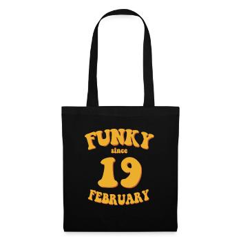 Funky Anniversaire: Février 2019 - Flower Power - Sac en tissu - noir - Devant