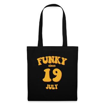 Funky Anniversaire: Juillet 2019 - Flower Power - Sac en tissu - noir - Devant