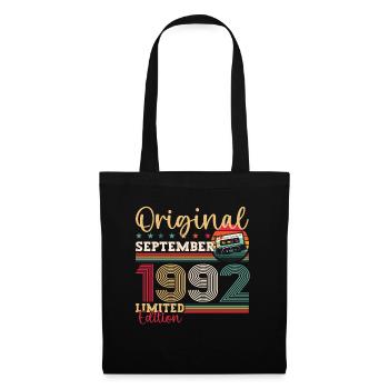 31st Birthday September Vintage 1992 Cassette - Tote Bag - black - Front