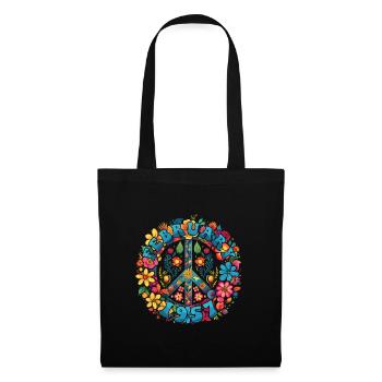Flower Power Hippie Birthday - Février 1957 - Sac en tissu - noir - Devant