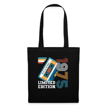 48e anniversaire octobre millésime 1975 cassette - Sac en tissu - noir - Devant