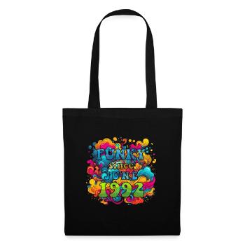 Funky Geburtstag: Juni 1992 - Psychadelic - Stoffbeutel - Schwarz - Vorne