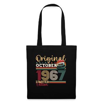 56e anniversaire Octobre Millésime 1967 Cassette - Sac en tissu - noir - Devant