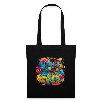 Funky Birthday: Janvier 2019 - Psychadelic - Sac en tissu - noir - Devant