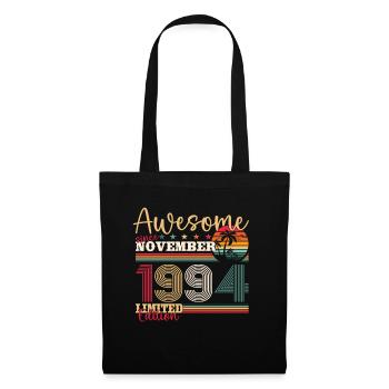 29th Birthday Husband November Vintage 1994 - Tote Bag - black - Front