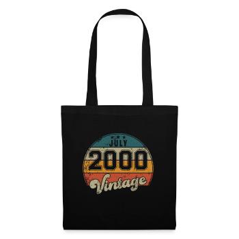 Vintage Geburtstag - Juli 2000 - Geschenkidee - Stoffbeutel - Schwarz - Vorne