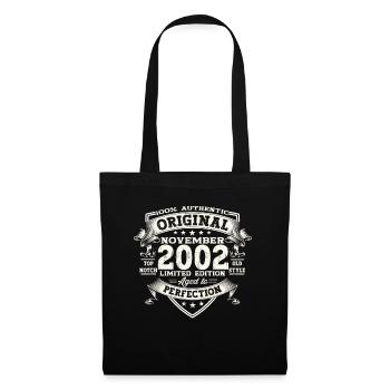 21e anniversaire Original Novembre Millésime 2002 - Sac en tissu - noir - Devant