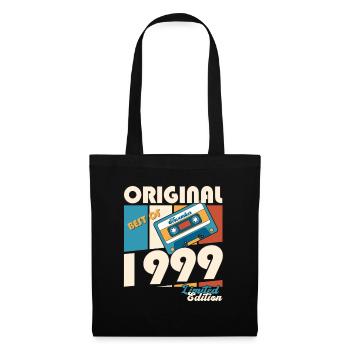 24e anniversaire novembre Vintage 1999 cassette - Sac en tissu - noir - Devant