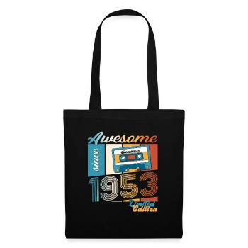 70th Birthday December Vintage 1953 Cassette Tape - Tote Bag - black - Front