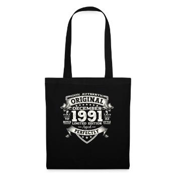 December Vintage 1991 32nd Birthday Vintage - Tote Bag - black - Front