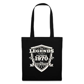 Décembre Vintage 1970 53ème Anniversaire Vintage - Sac en tissu - noir - Devant