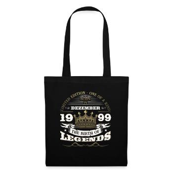 December Vintage 1999 24th Birthday Legend - Tote Bag - black - Front