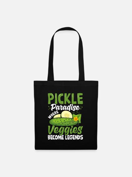 Pickle paradise- Gurken Geschenk - Stoffbeutel - Schwarz
