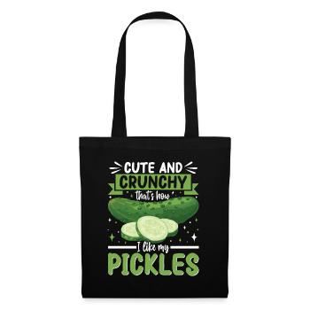 Cute and crunchy cucumber gift - Tote Bag - black - Front