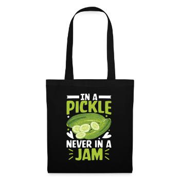 Dans un cornichon jamais dans une confiture - concombre Tshirt - Sac en tissu - noir - Devant