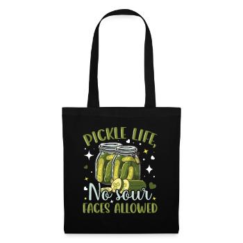 Cornichon vie - concombre cadeaux - concombre Tshirt - Sac en tissu - noir - Devant