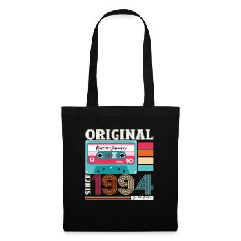 30e anniversaire Cassette janvier Vintage 1994 - Sac en tissu - noir - Devant