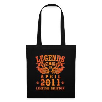 Legends were born in April 2011 birthday - Tote Bag - black - Front