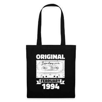 30e anniversaire Cassette février Vintage 1994 - Sac en tissu - noir - Devant