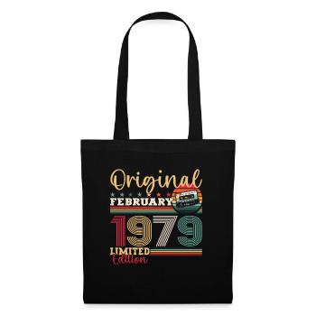 45e anniversaire mari février Vintage 1979 cassette - Sac en tissu - noir - Devant