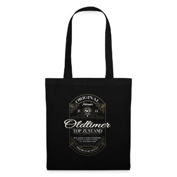 80e anniversaire mari Vintage février Vintage 1944 - Sac en tissu - noir - Devant