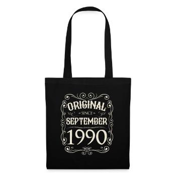 Millésime - Original depuis septembre 1990 Anniversaire - Sac en tissu - noir - Devant