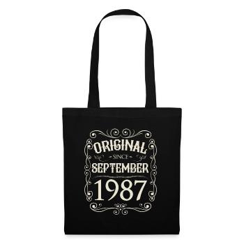 Vintage - Original depuis l'anniversaire de septembre 1987 - Sac en tissu - noir - Devant