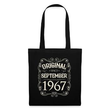 Vintage - Original depuis l'anniversaire de septembre 1967 - Sac en tissu - noir - Devant