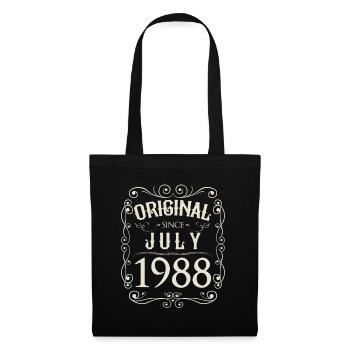 Vintage - Original since July 1988 Birthday - Tote Bag - black - Front