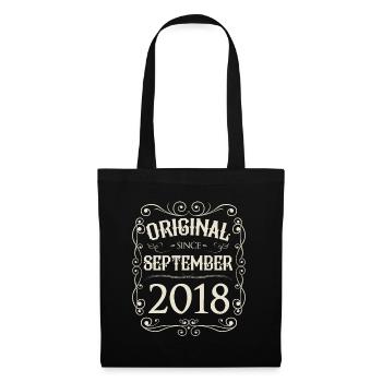 Vintage - Original since September 2018 Birthday - Tote Bag - black - Front