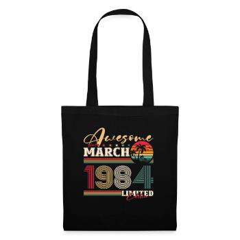 40th Birthday Great since March Born in 1984 - Tote Bag - black - Front