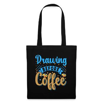 Cool Artist Drawing Before Coffee Painter Gift - Tote Bag - black - Front