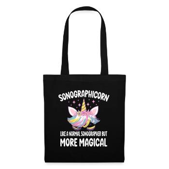 Sonographicorn comme un sonographe normal cadeaux - Sac en tissu - noir - Devant