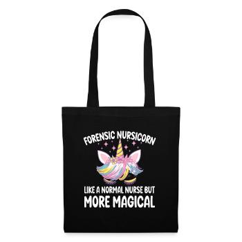Nursicorn médico-légale comme une infirmière normale cadeaux - Sac en tissu - noir - Devant