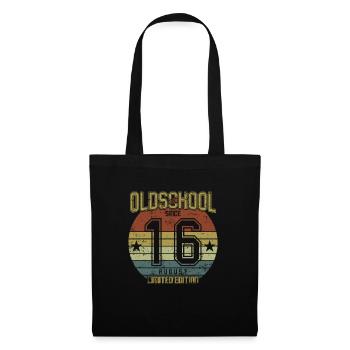 Août 2016 - Anniversaire en août Oldschool - Sac en tissu - noir - Devant