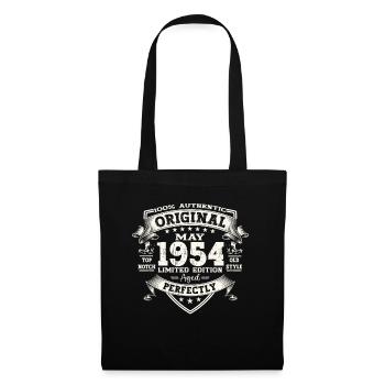 Mai 1954 Millésime 1954 Anniversaire 1954 Légende 54 - Sac en tissu - noir - Devant
