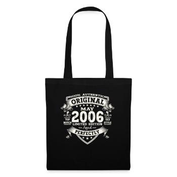 Anniversaire 2006 Mai 2006 Millésime 2006 Légende 06 - Sac en tissu - noir - Devant
