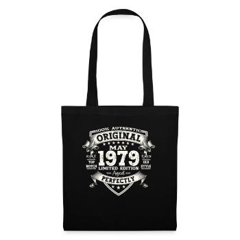 Geburtstag 1979 Mai 1979 Jahrgang 1979 Legende 79 - Stoffbeutel - Schwarz - Vorne