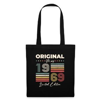 Date de naissance 1969 Mai 1969 Millésime 1969 Légende 69 - Sac en tissu - noir - Devant