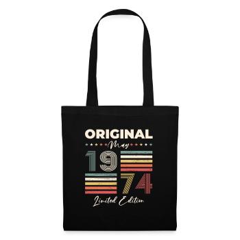 Anniversaire 1974 Mai 1974 Millésime 1974 Légende 74 - Sac en tissu - noir - Devant