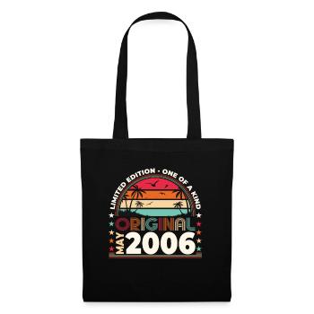 Anniversaire 2006 Mai 2006 Millésime 2006 Légende 06 - Sac en tissu - noir - Devant