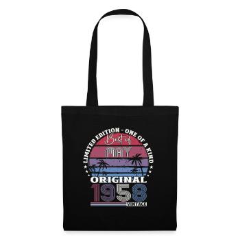 Original mai 1958 Vintage 1958 anniversaire 1958 - Sac en tissu - noir - Devant