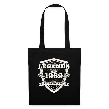 Légende Mai 1969 Millésime 1969 Anniversaire 1969 - Sac en tissu - noir - Devant
