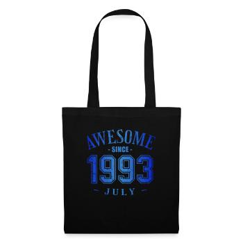 July 1993 - Geburtstag im Juli Awesome - Stoffbeutel - Schwarz - Vorne