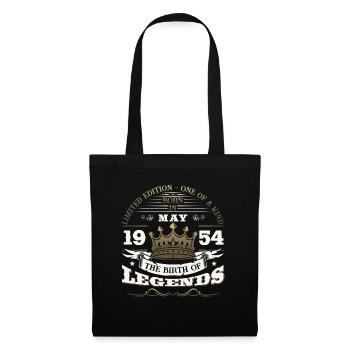 Légendaire Mai 1954 Millésime 1954 Anniversaire 1954 - Sac en tissu - noir - Devant