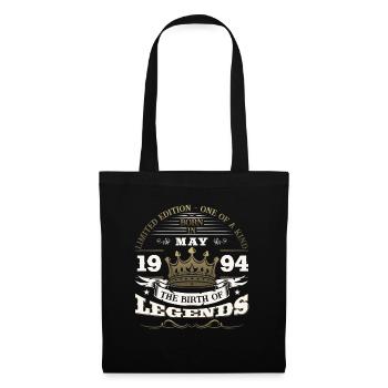 Legend May 1994 Vintage 1994 Birthday 1994 - Tote Bag - black - Front