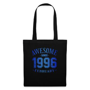Février 1996 - Anniversaire en février Génial - Sac en tissu - noir - Devant