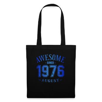 August 1976 - Geburtstag im August Awesome - Stoffbeutel - Schwarz - Vorne