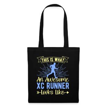 Lustiges XC Running Geschenk XC Runner Edition - Stoffbeutel - Schwarz - Vorne